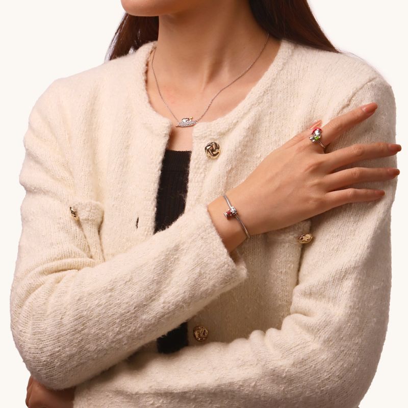 Peanuts Snoopy Charm  Rayas Manga Corta
