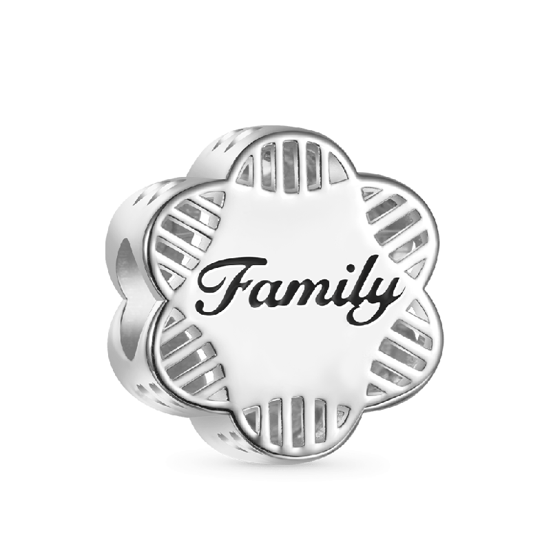 Family Wreath Marquise Charm