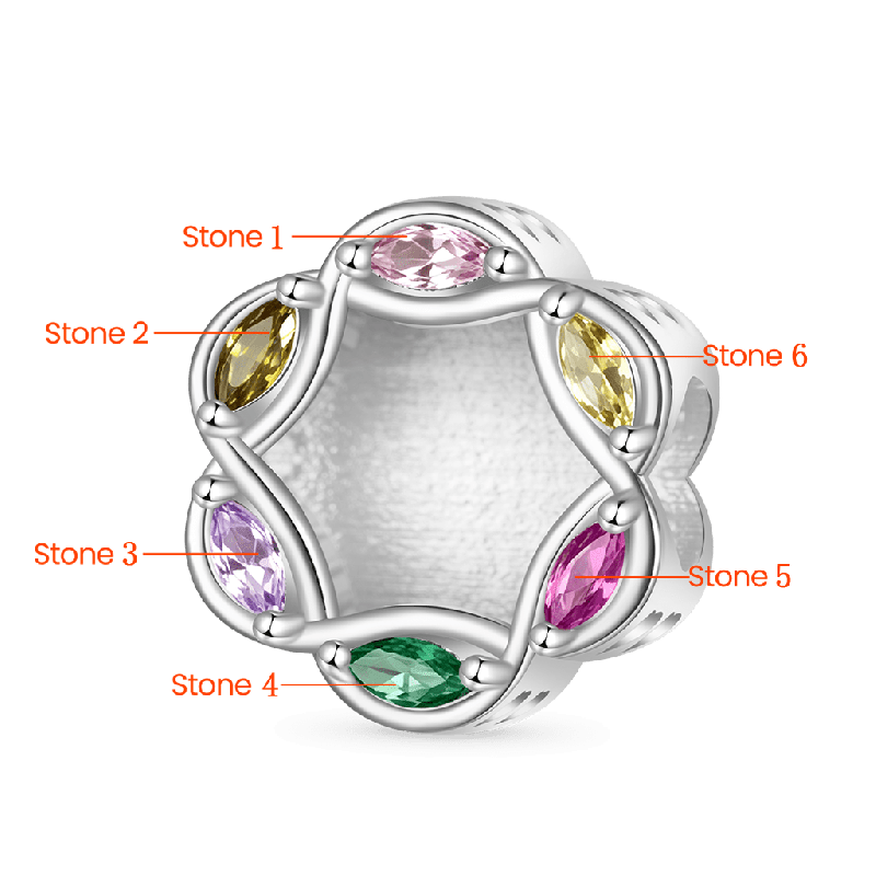 Family Wreath Marquise Charm