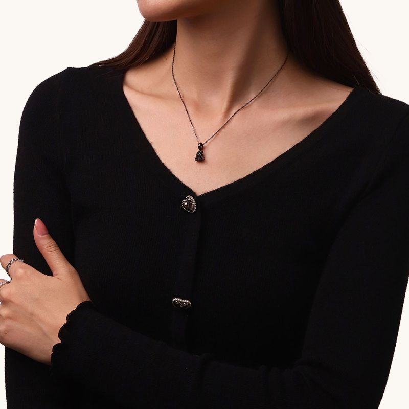 Colgante Desdentado Diamante Pave