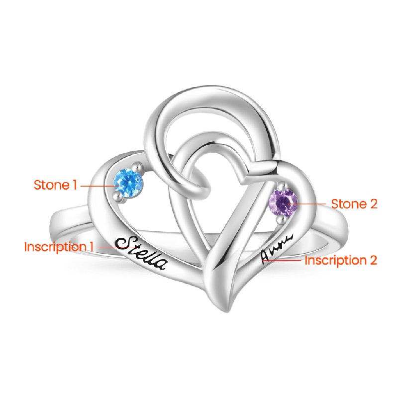 Anillo Promesa Doble Corazón