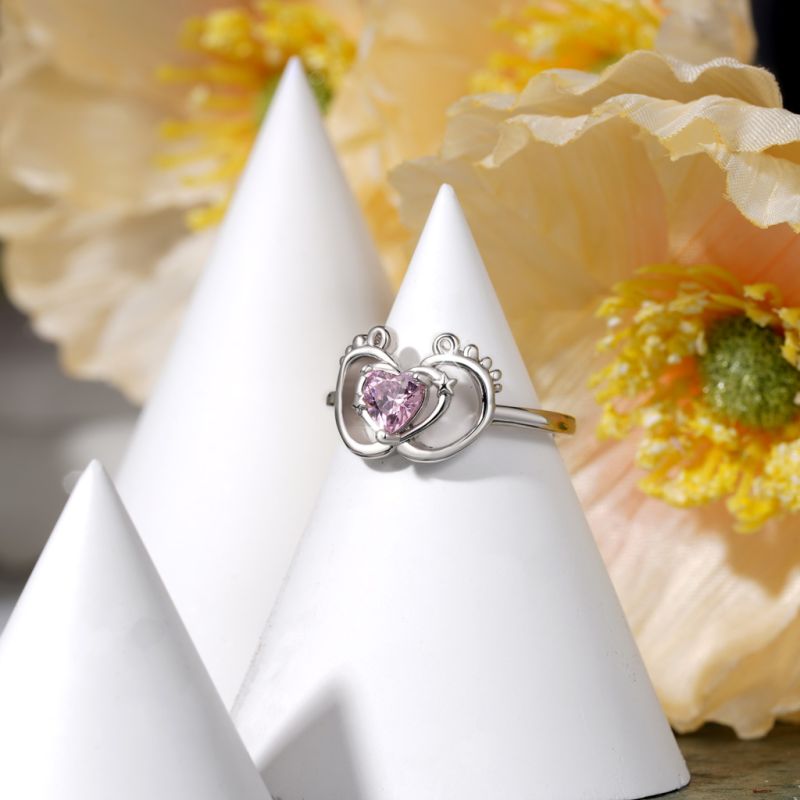 Anillo Corazón Huella Bebé