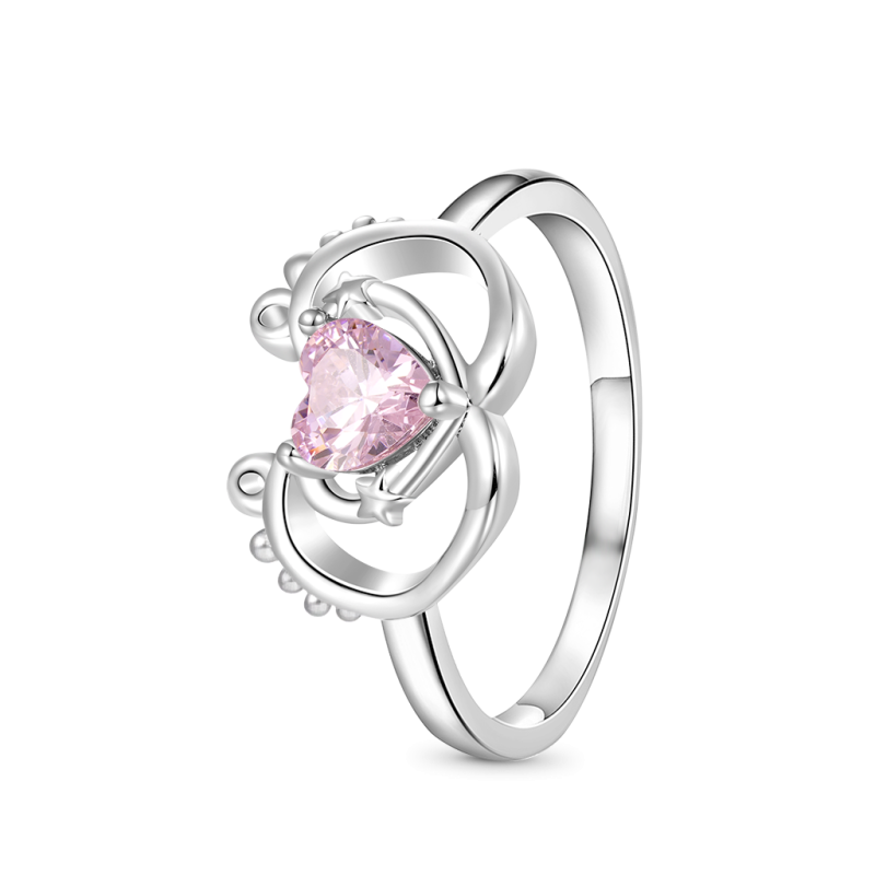 Anillo Corazón Huella Bebé