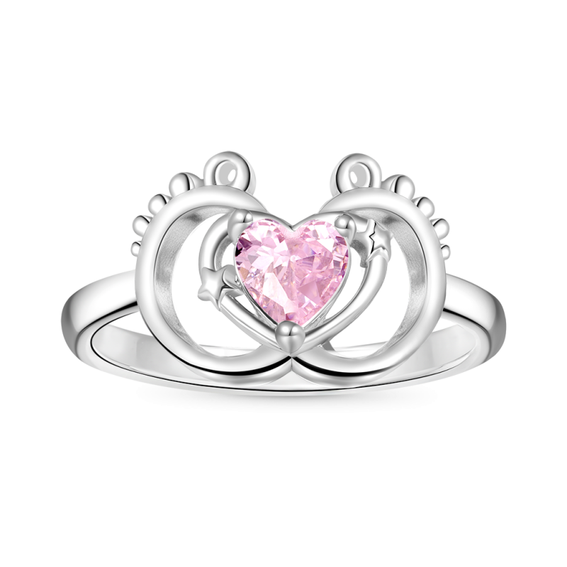Anillo Corazón Huella Bebé