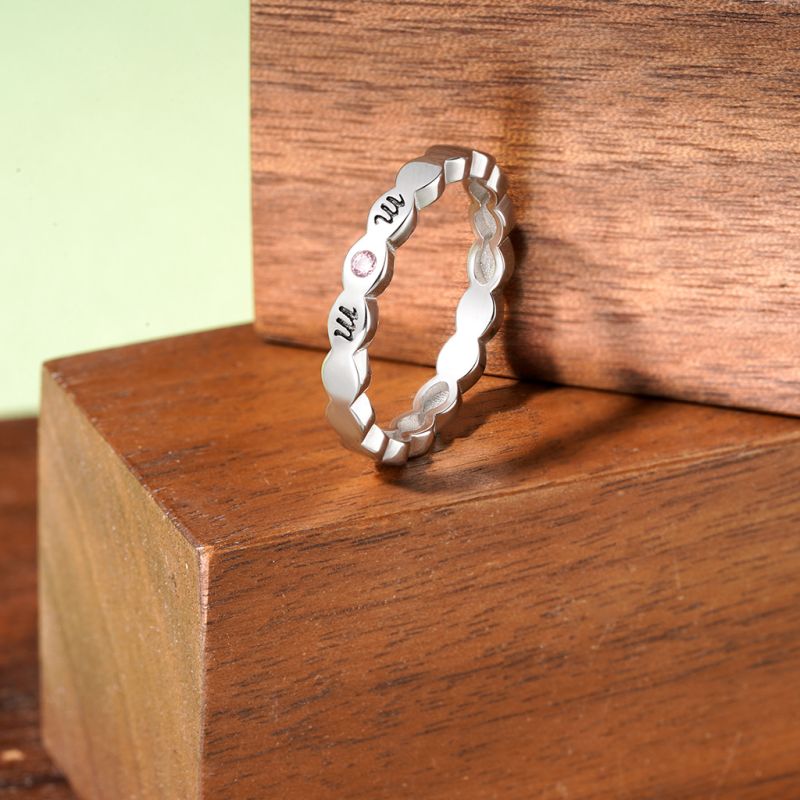 Anillo Eternidad Lágrima Corazón