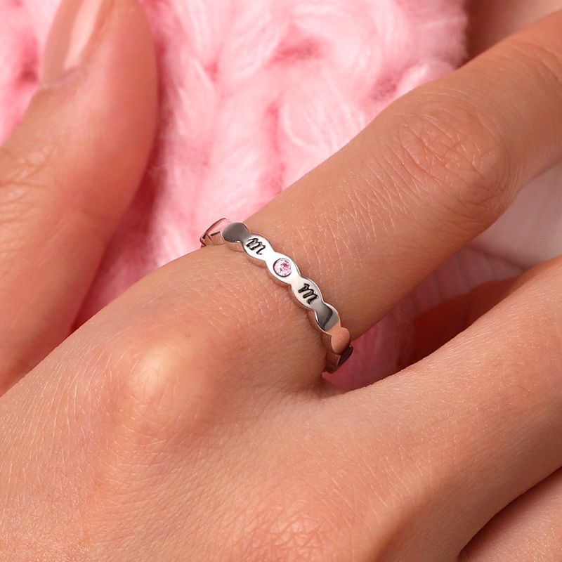 Anillo Eternidad Lágrima Corazón