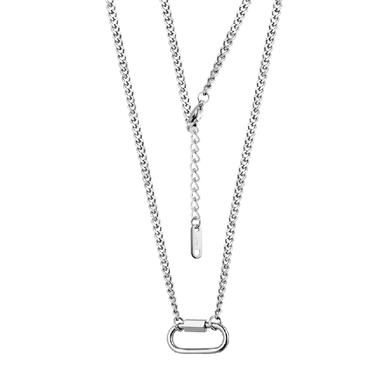 Collar de Cadena con Aro Ovalado