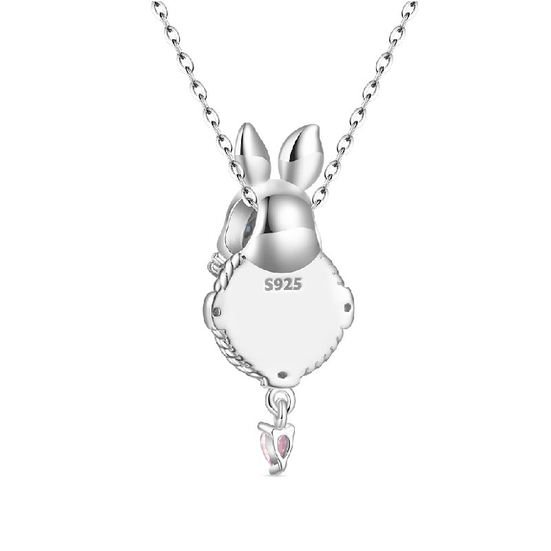 Collar Conejo de Pascua Piedra Lunar