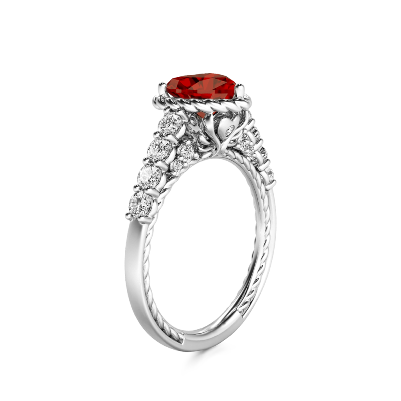 Anillo Corazón Catedral Vintage