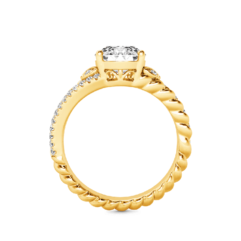 Anillo de Diamantes Corte Oval Vintage