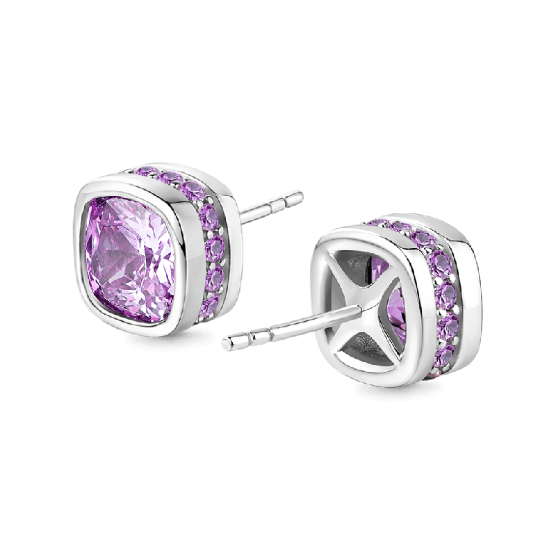 Pendientes Halo Corte Asscher