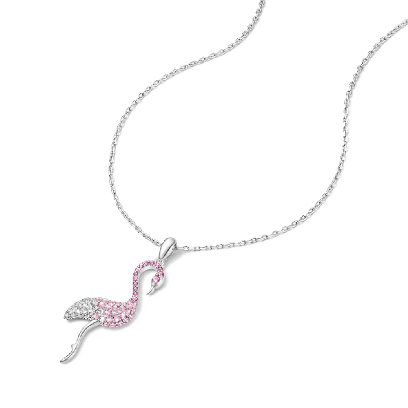 Collar Pavé Flamenco Rosa Degradado