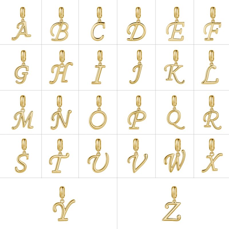Charm de Oro  Letra Destinada 