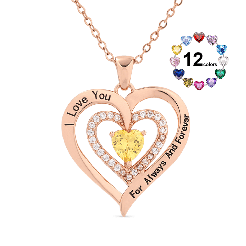 Collar de Nacimiento en forma de Corazón Te amo