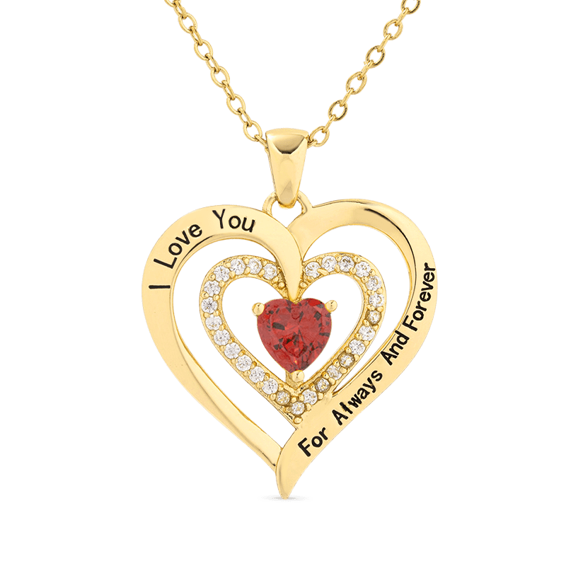 Collar de Nacimiento en forma de Corazón Te amo