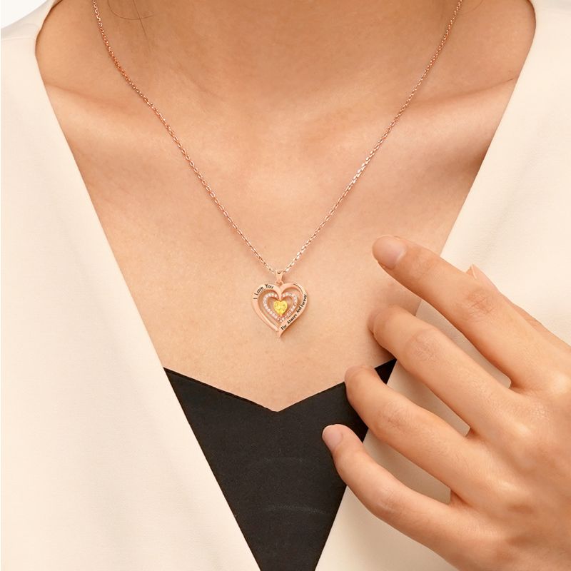 Collar de Nacimiento en forma de Corazón Te amo