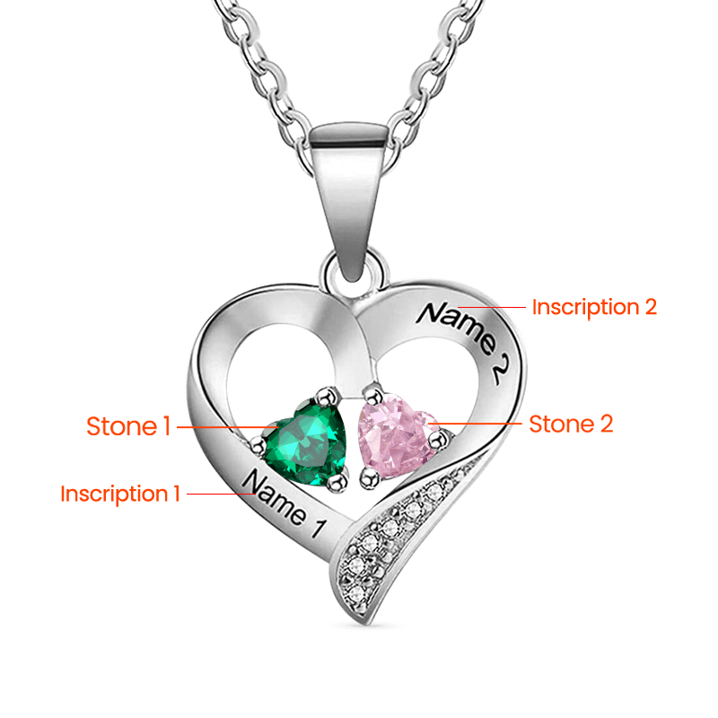 Collar de Diamantes en forma de Corazón