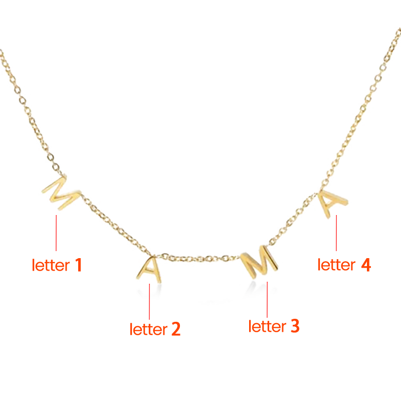 Collar de Letras Pavé MAMA