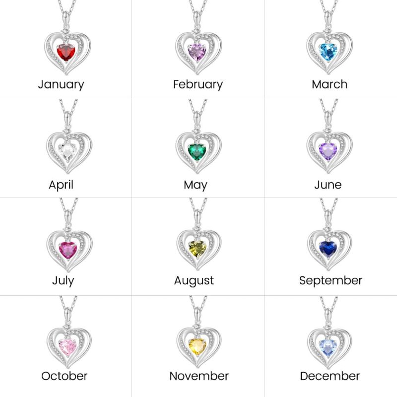 Collar de Nacimiento de Corazón de Amor Eterno