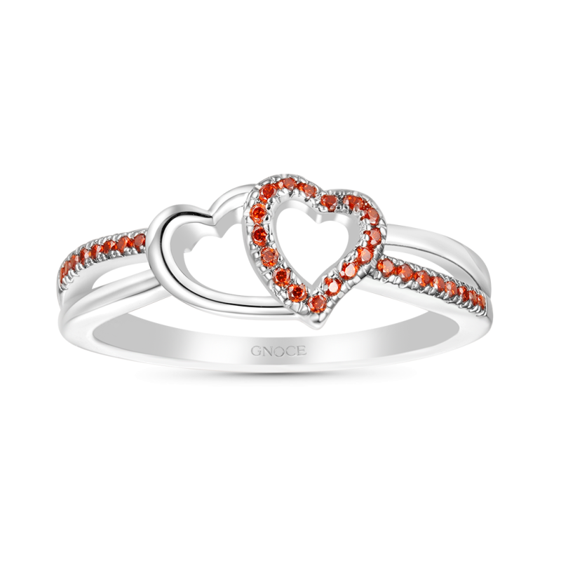 Anillo Dos Corazones CZ