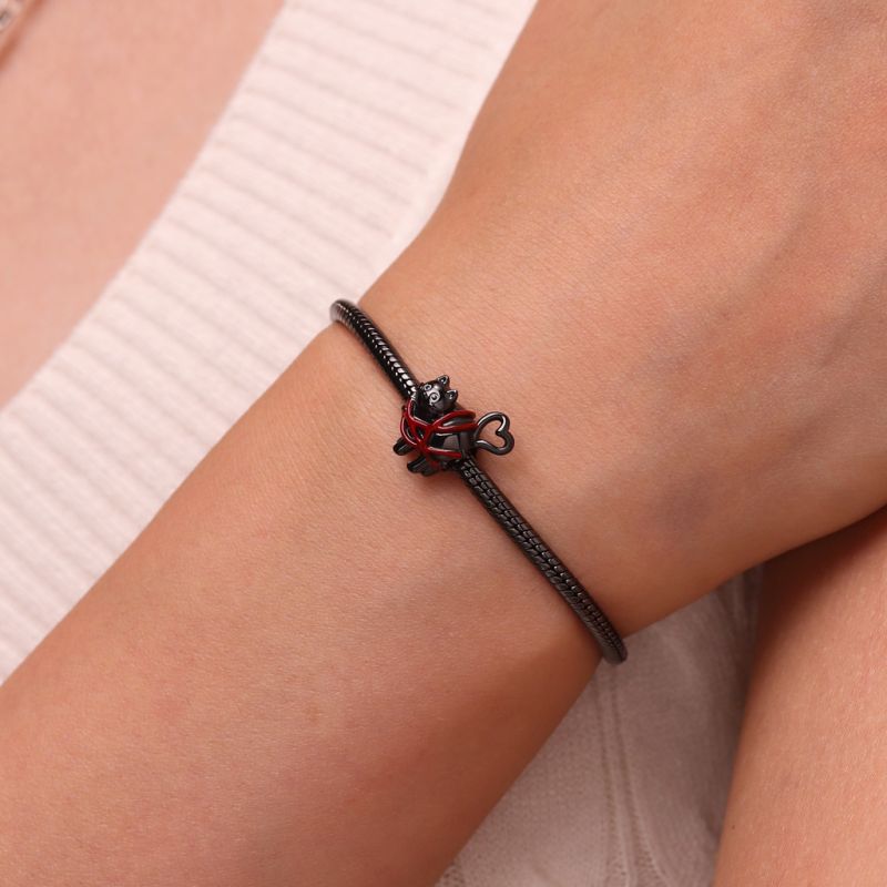 Charm Gato Negro Con Amor