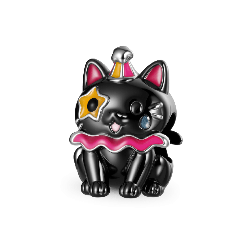 Charm Gato Negro Payaso