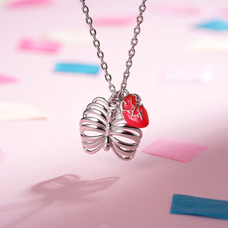 Collar Corazón de Calavera