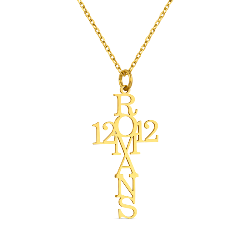 Collar Cruz con Versículo Bíblico