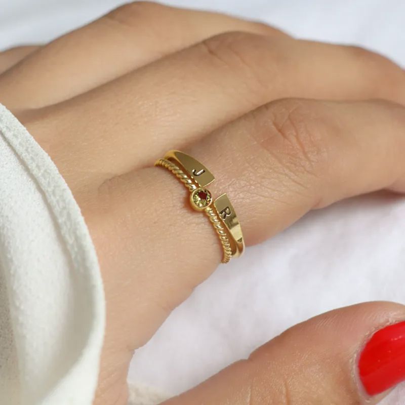 Anillo Iniciales Personalizados