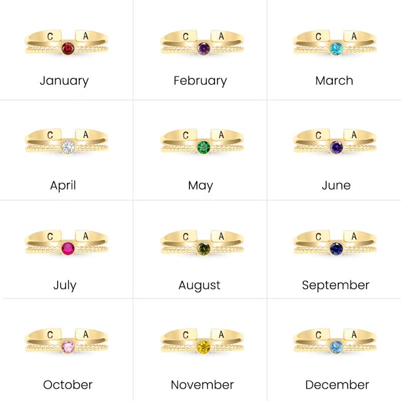 Anillo Iniciales Personalizados
