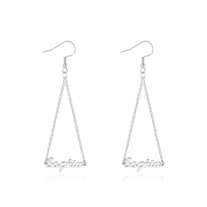 Pendientes Nombre Personalizado
