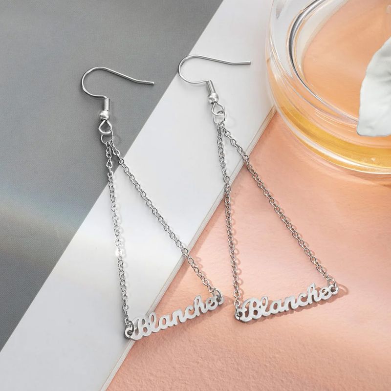 Pendientes Nombre Personalizado