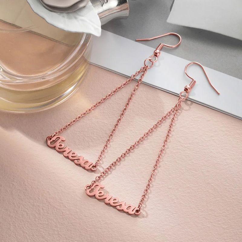 Pendientes Nombre Personalizado
