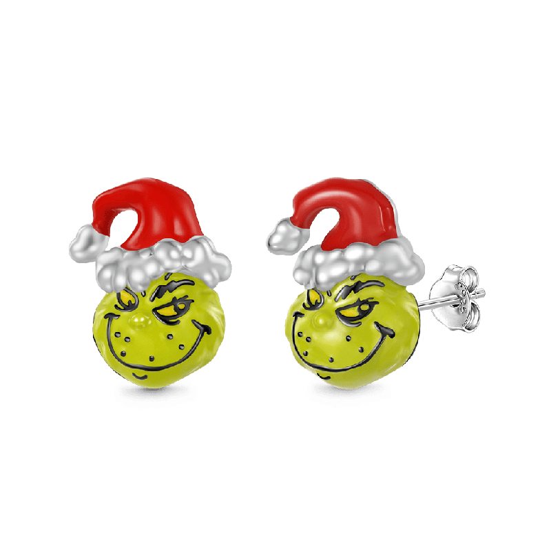 Pendientes de Botón Grinch