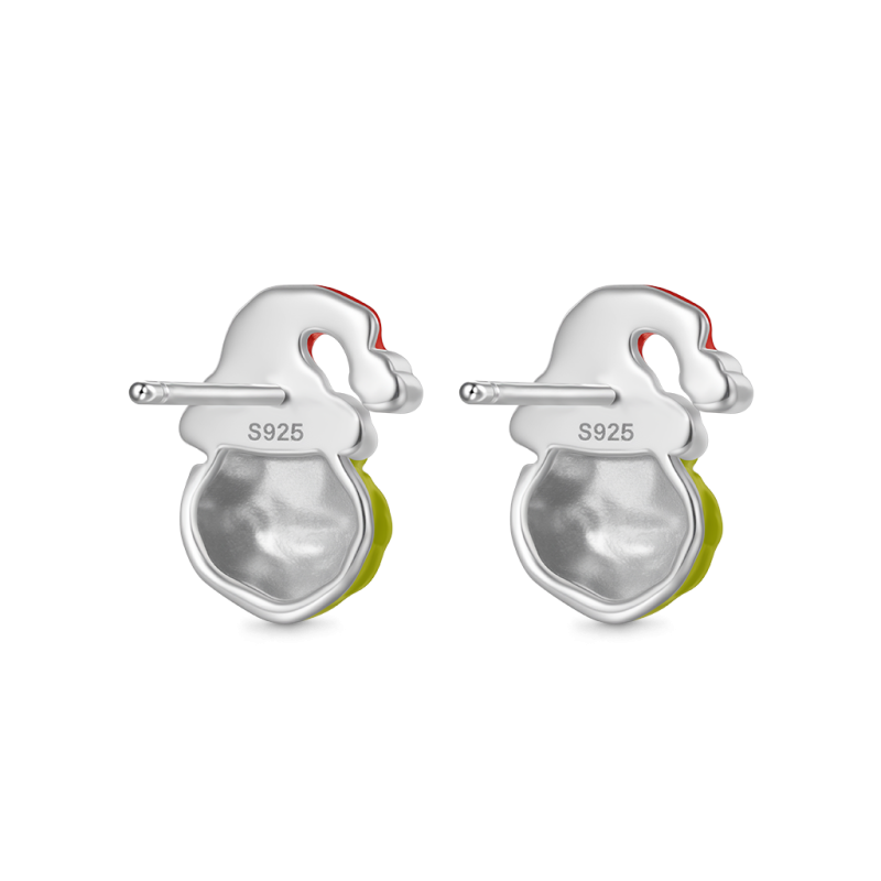 Pendientes de Botón Grinch
