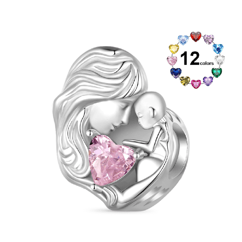 Charm Piedra de Nacimiento Madre e Hijo
