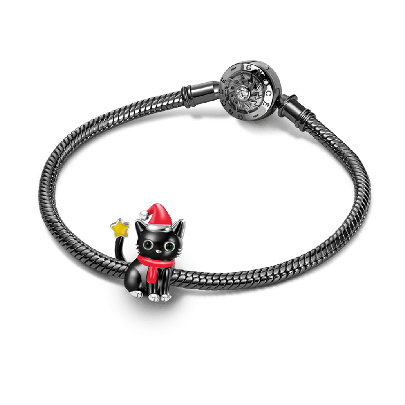 Charm gato negro Navideño