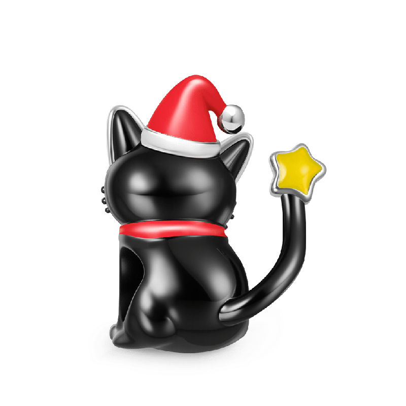 Charm gato negro Navideño