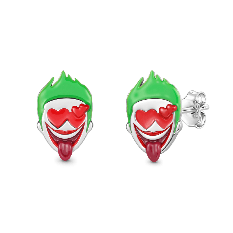 Pendientes de botón del Joker
