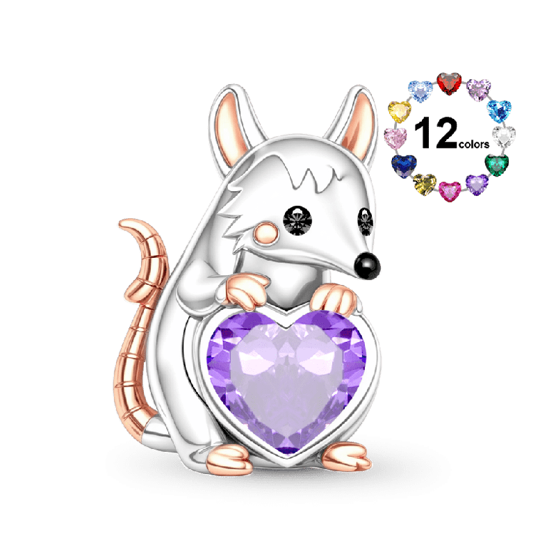 Charm Zarigüeya de Piedra de Nacimiento