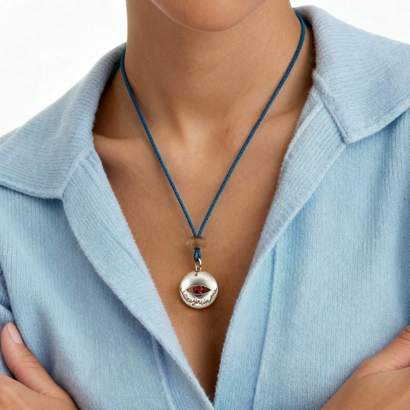 Collar Bola de Deseo Ojo Turco