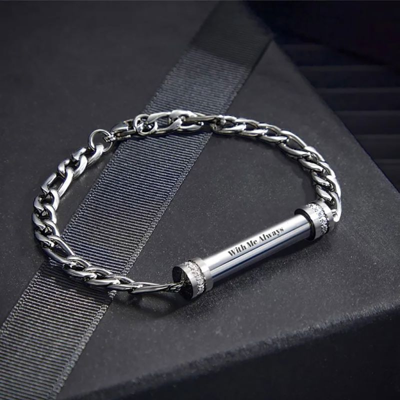 Pulsera Cadena Fígaro Grabada
