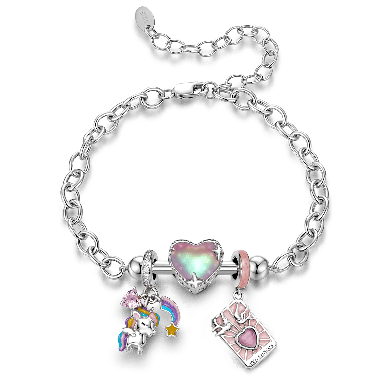 Set Pulsera Charm Tarot El Corazón