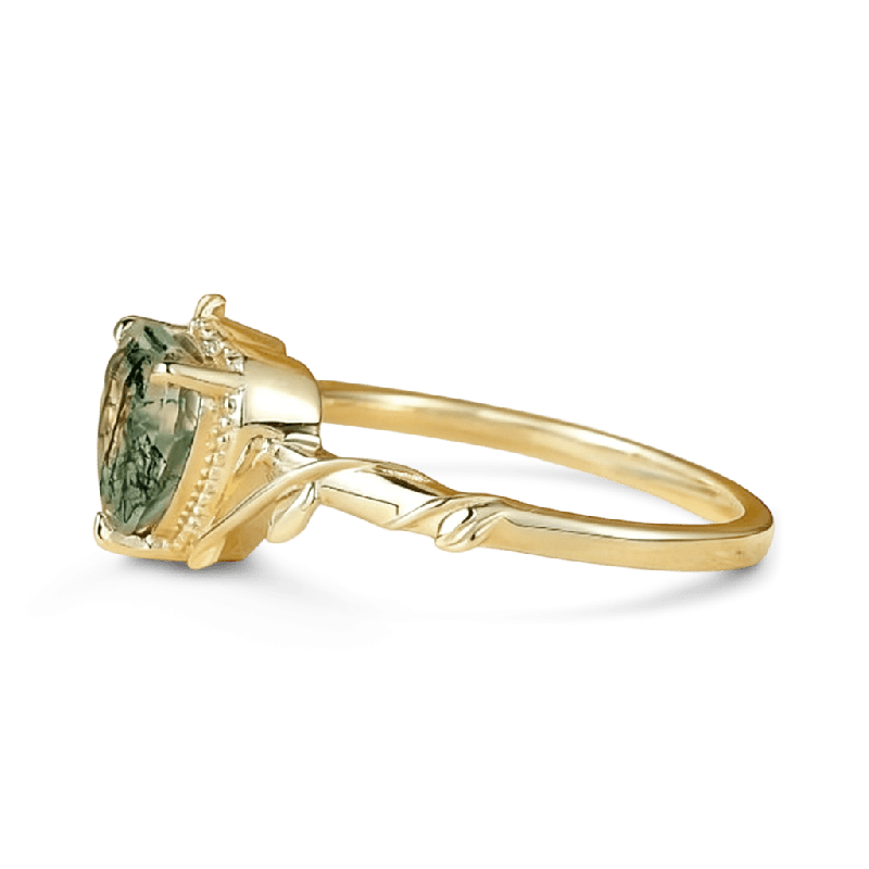 Anillo Promesa Ágata Corte Corazón