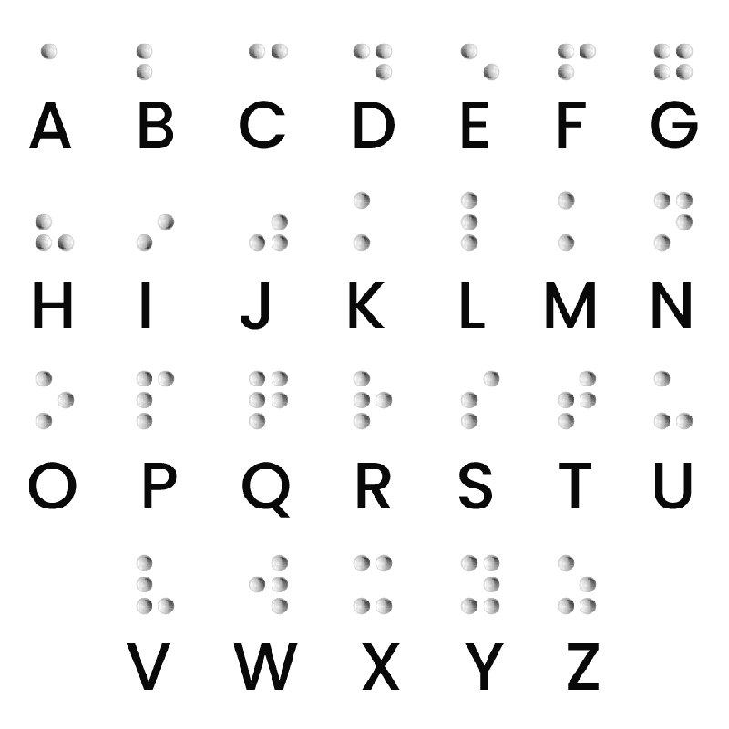 Collar Corazón Braille