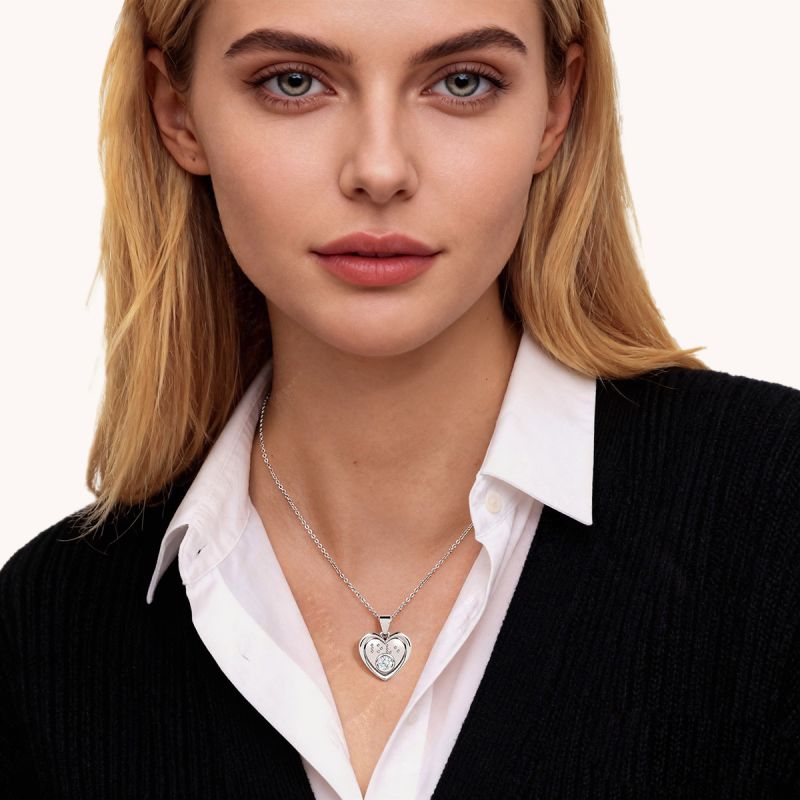 Collar Corazón Braille