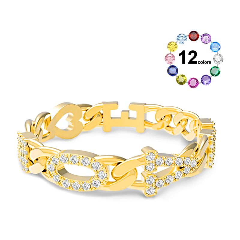 Anillo Cadena Letra