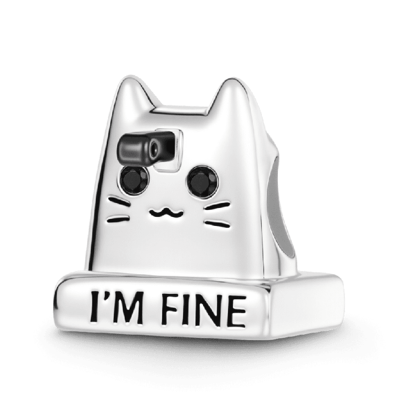 Amuleto de Gato con Cuchillo (Grabable)