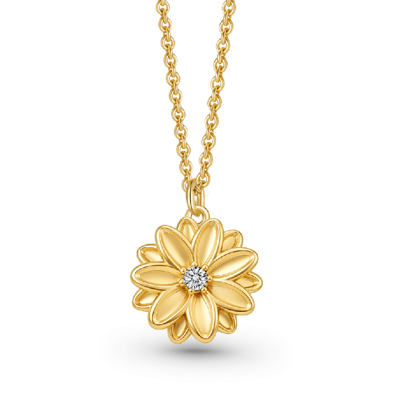 Collar estereoscópico de flores de cumpleaños