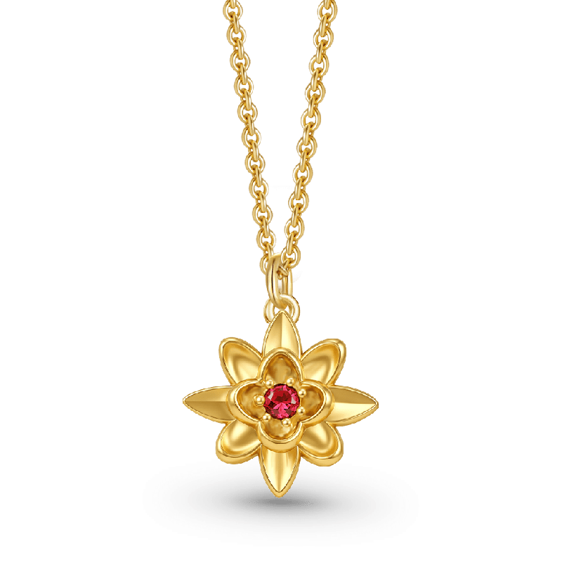 Collar estereoscópico de flores de cumpleaños